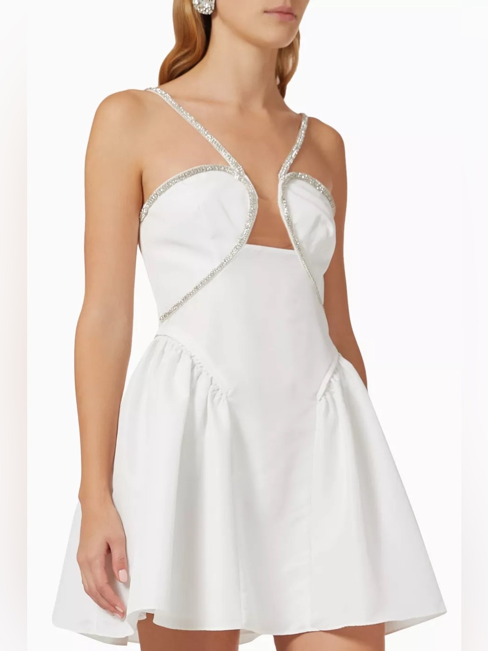 Self-Portrait crystal-embellished cut-out minidress uk 6